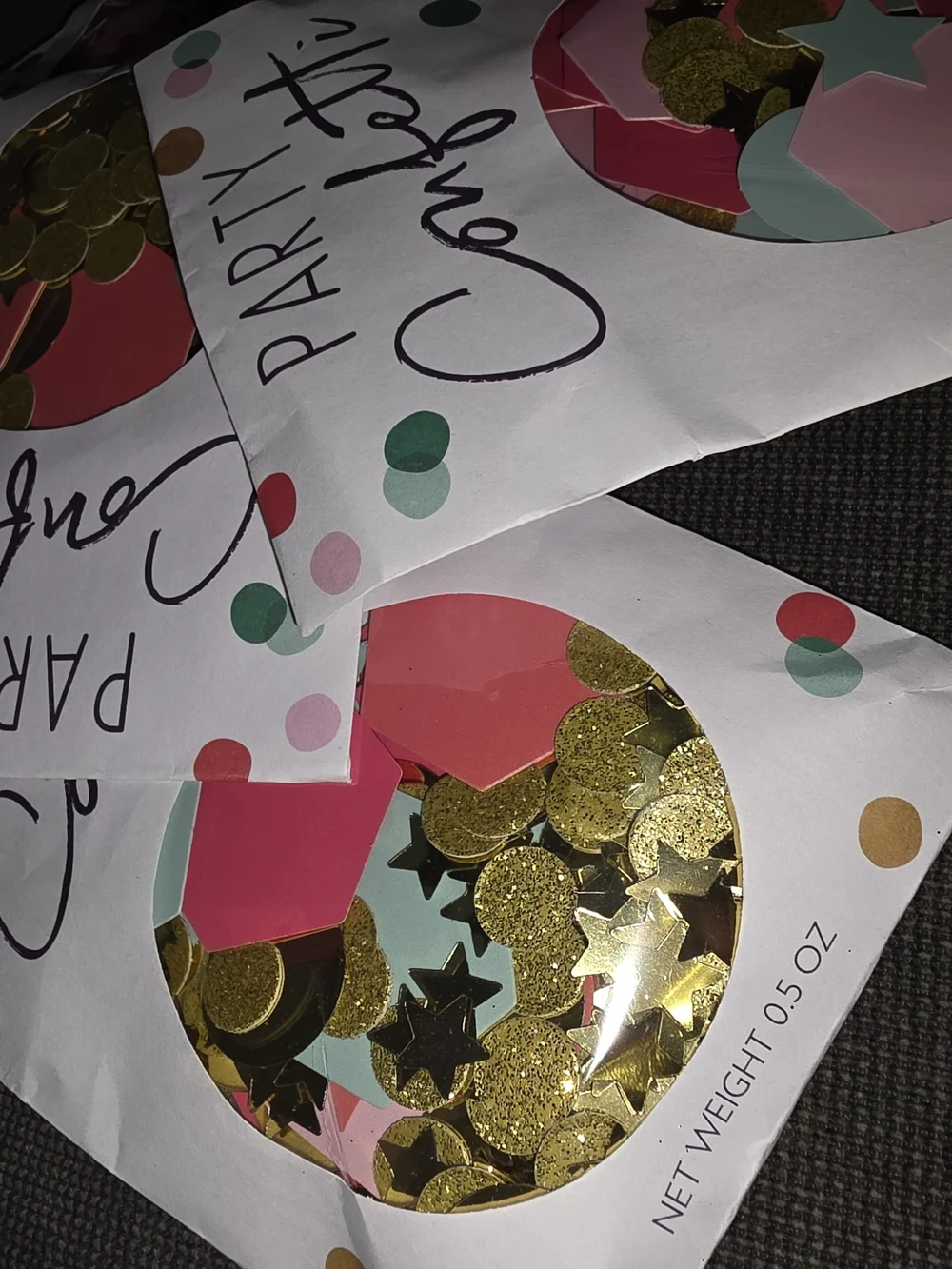 Party City Confetti Mix - Pink, Gold, Teal